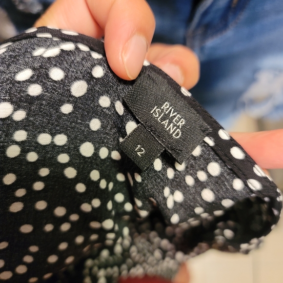 River Island Polkadot Longsleeves Blouse - Picture 5 of 14